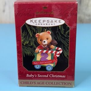 Hallmark Keepsake Ornament Baby’s Second Christmas Handcrafted Dated 1999